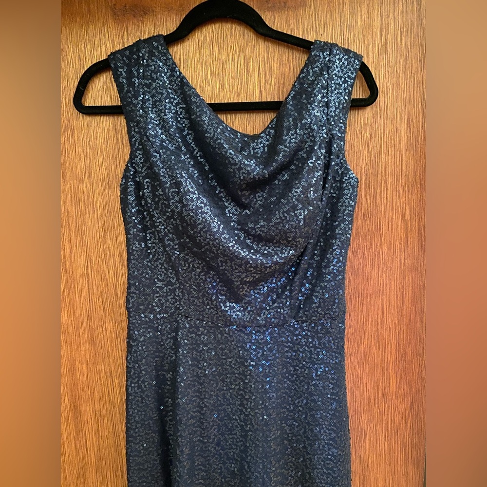 Glittering Morilee gown in caviar. Size 6